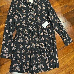 Soho Black Paisley Print Dress